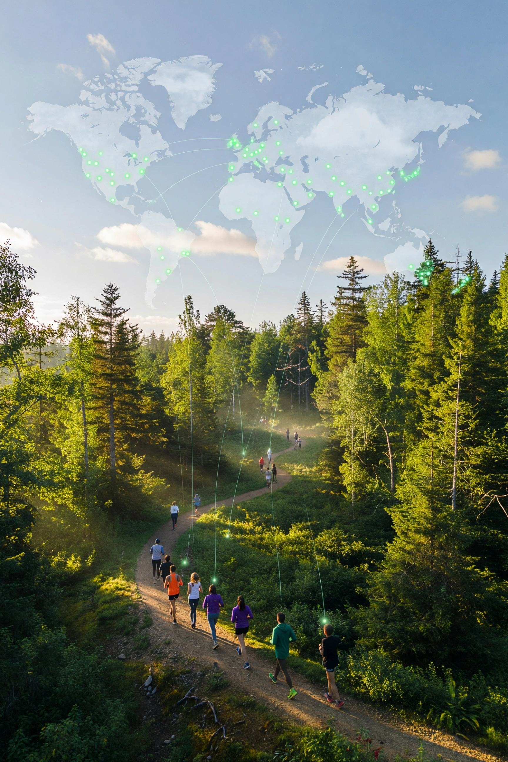 Runners connected worldwide